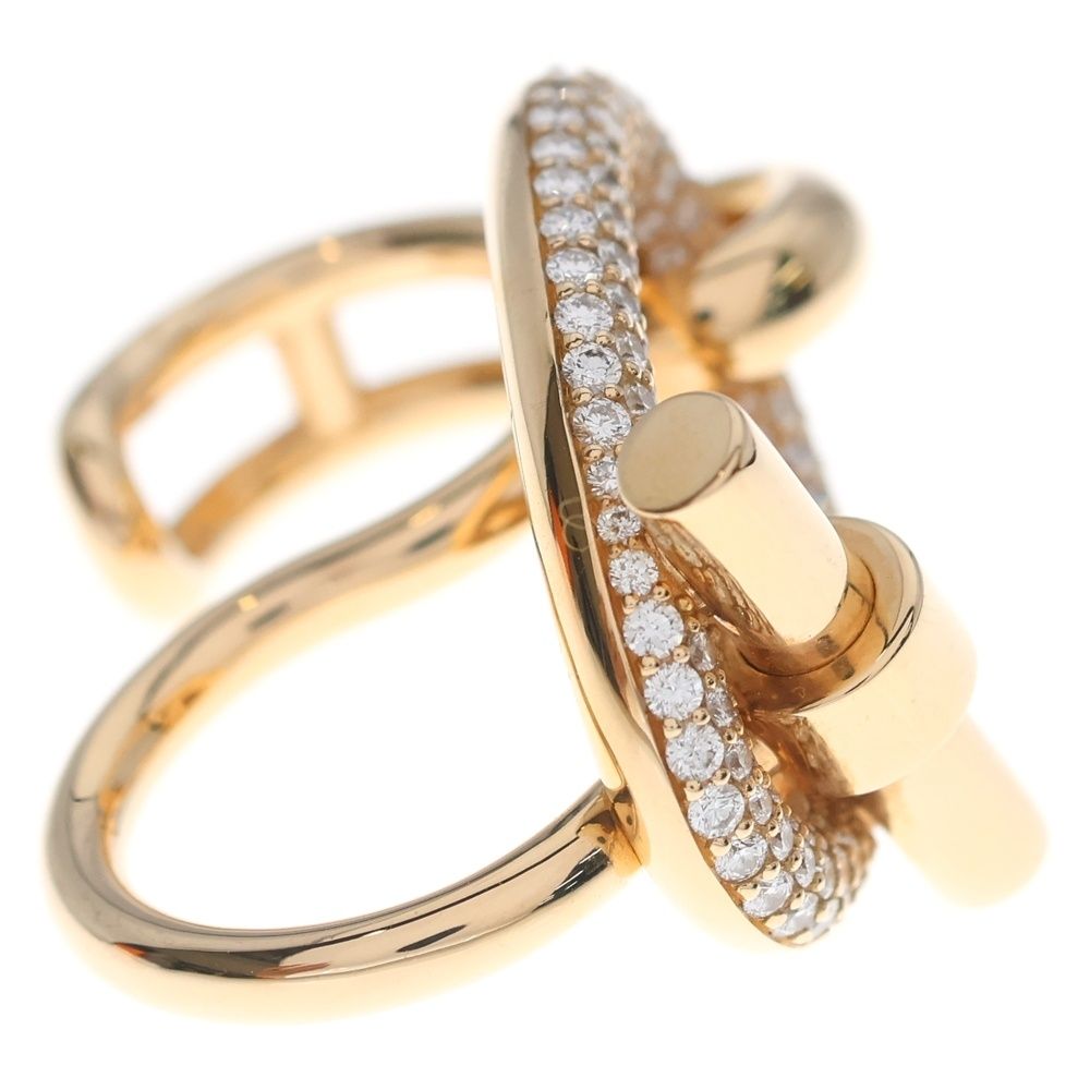 Hermes Adage Double Band Ring Large Diamond — view 3