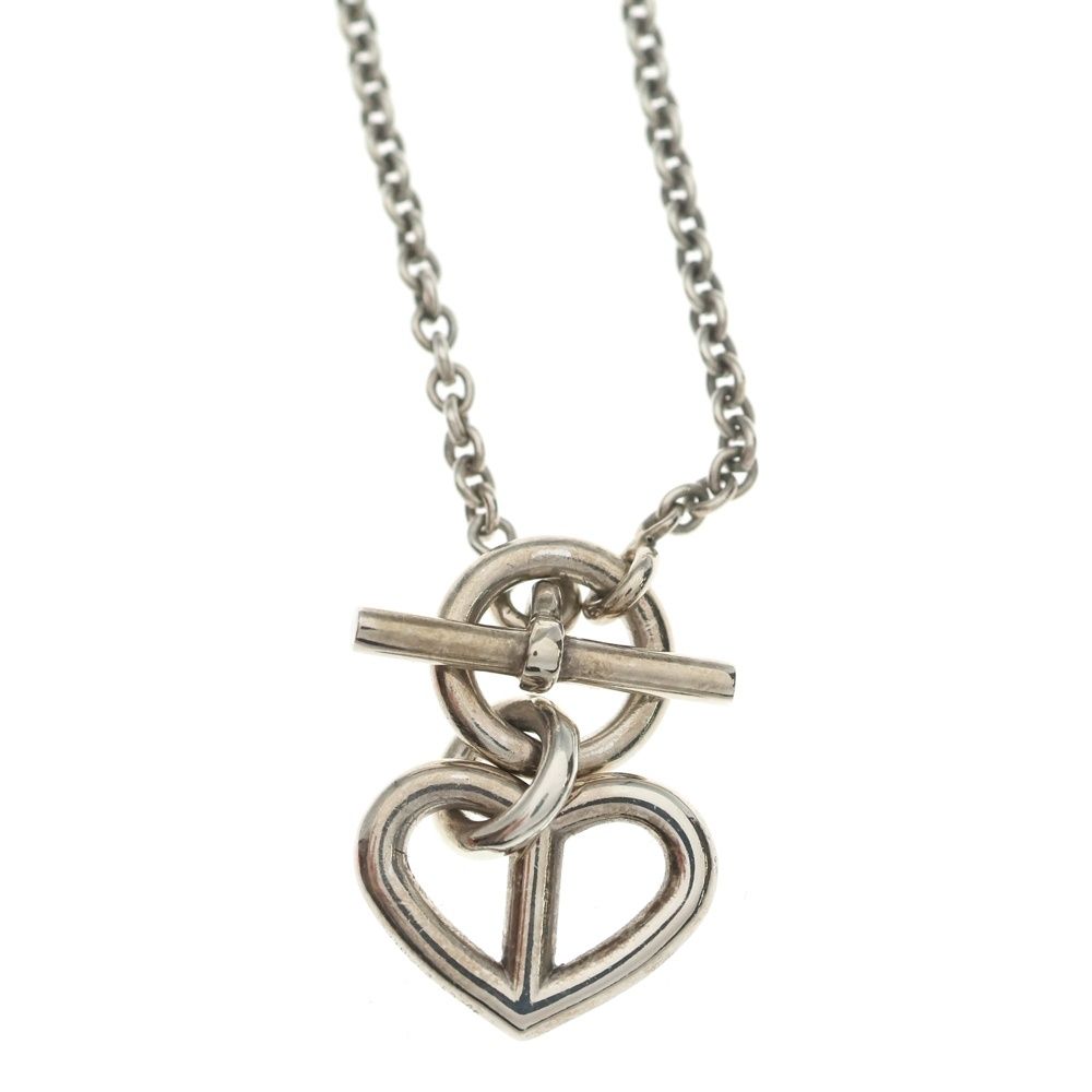 Hermes Chaine D'ancre Heart Amulet Necklace Pendant Chain 925 Sterling Silver — view 3