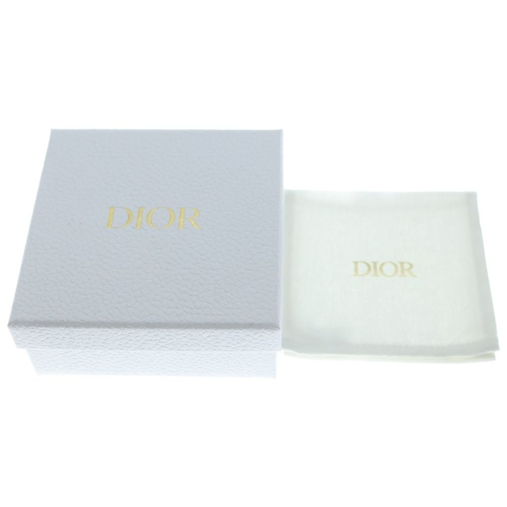 Dior CD Logo Line Stone Heart Necklace Pendant Chain Pink Gold — view 6