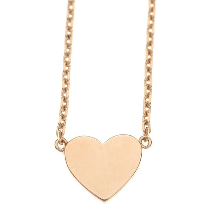 Dior CD Logo Line Stone Heart Necklace Pendant Chain Pink Gold — view 5