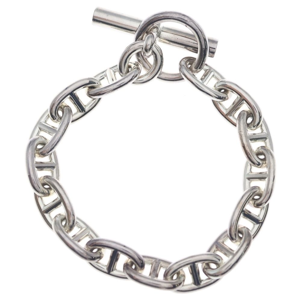 Hermes Chaine D'ancre MM 15 Pieces Silver Chain Bracelet — view 2