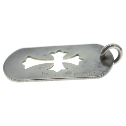 Chrome Hearts D Tag Lrg CO Crs Cutout Cross Dog Tag Large Pendant Top Silver — view 3
