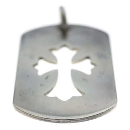 Chrome Hearts D Tag Lrg CO Crs Cutout Cross Dog Tag Large Pendant Top Silver — view 5