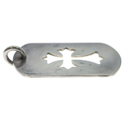 Chrome Hearts D Tag Lrg CO Crs Cutout Cross Dog Tag Large Pendant Top Silver — view 4