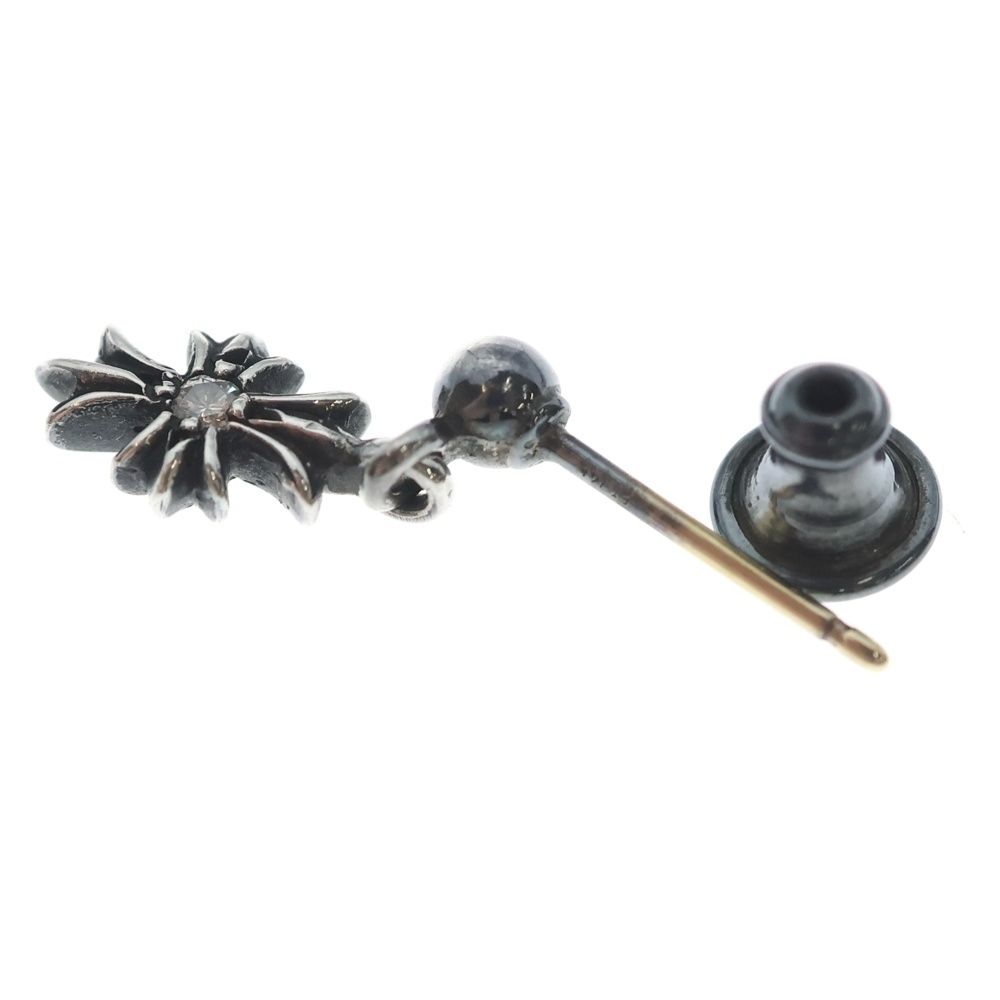 Chrome Hearts Tny CH Pls Dia Tiny CH Plus Drop Earrings 1 Diamond Silver — view 6