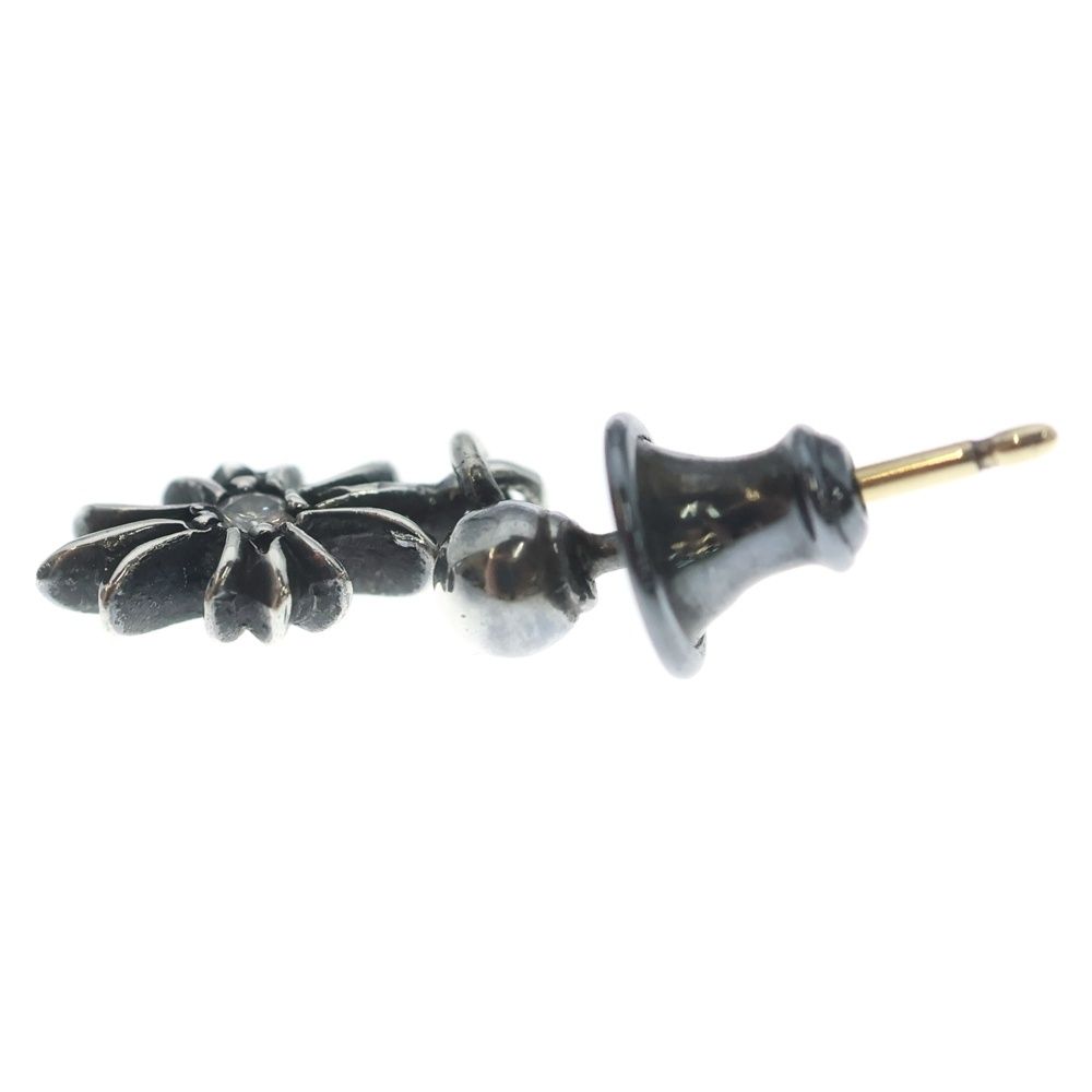 Chrome Hearts Tny CH Pls Dia Tiny CH Plus Drop Earrings 1 Diamond Silver — view 3