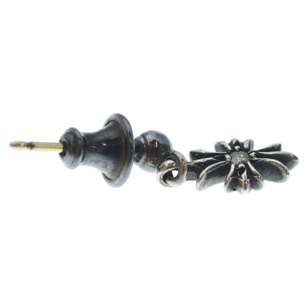 Chrome Hearts Tny CH Pls Dia Tiny CH Plus Drop Earrings 1 Diamond Silver — view 4