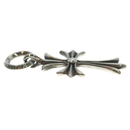 Chrome Hearts Tiny CH Cross Charm Necklace Top Silver — view 4