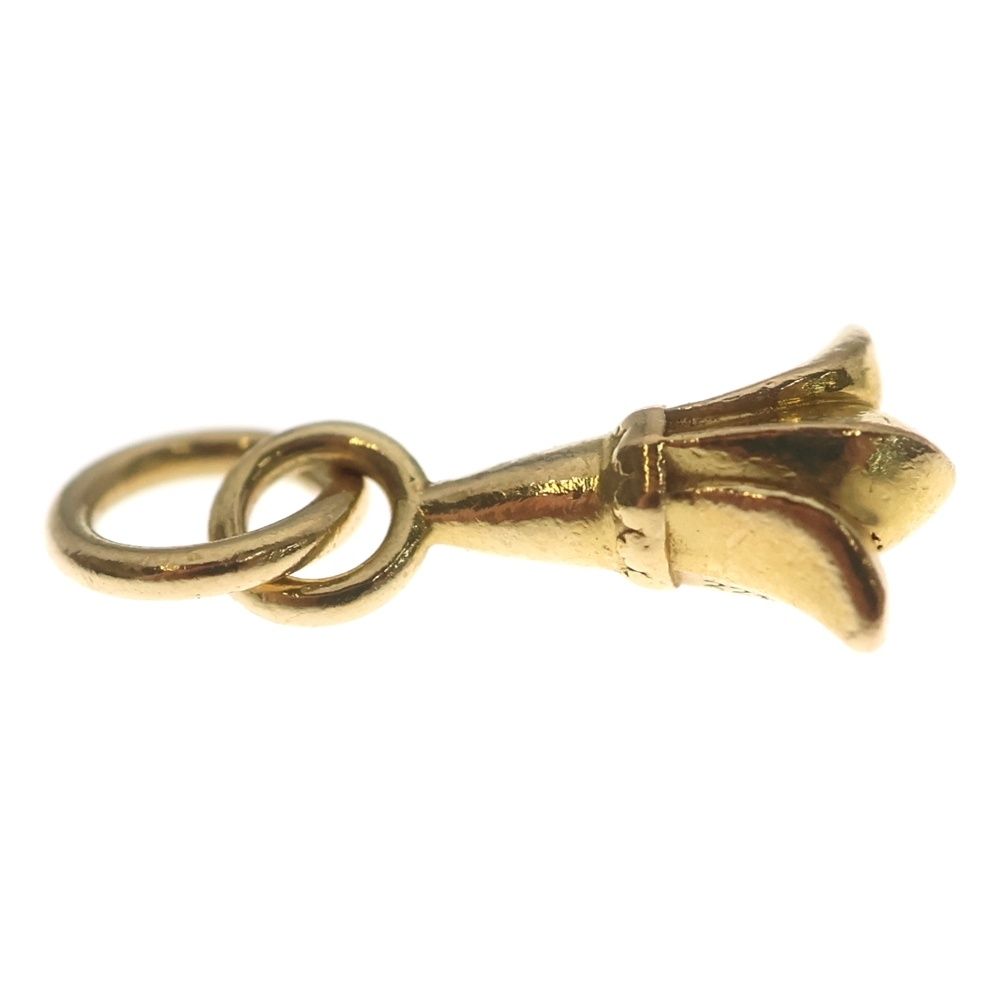 Chrome Hearts 22k Chrm Crstail Tny Crosstail Tiny Charm Necklace Top Gold — view 4