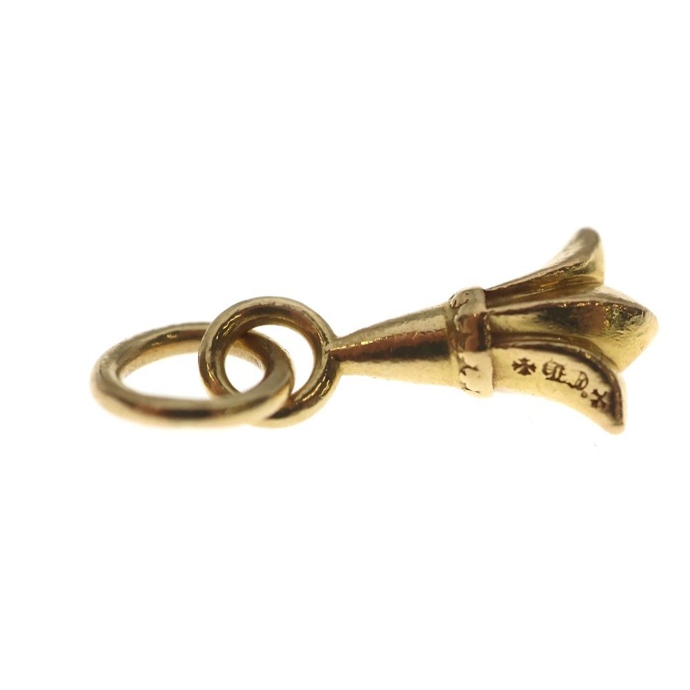 Chrome Hearts 22k Chrm Crstail Tny Crosstail Tiny Charm Necklace Top Gold — view 5