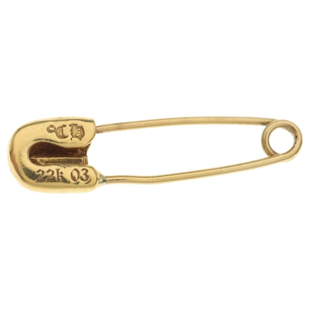 Chrome Hearts 22k Safety Pin S 22k Small Pin 1 Diamond Gold Necklace Top — view 5