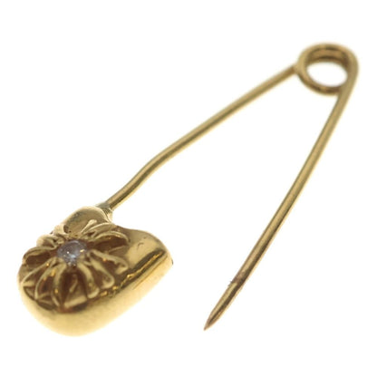 Chrome Hearts 22k Safety Pin S 22k Small Pin 1 Diamond Gold Necklace Top — view 6