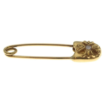 Chrome Hearts 22k Safety Pin S 22k Small Pin 1 Diamond Gold Necklace Top — view 4