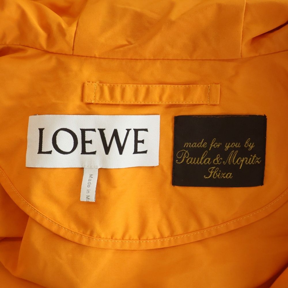 Loewe Anagram Suede Patch Nylon Mountain Hoodie Orange — view 7