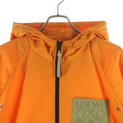 Loewe Anagram Suede Patch Nylon Mountain Hoodie Orange — view 3