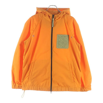 Loewe Anagram Suede Patch Nylon Mountain Hoodie Orange