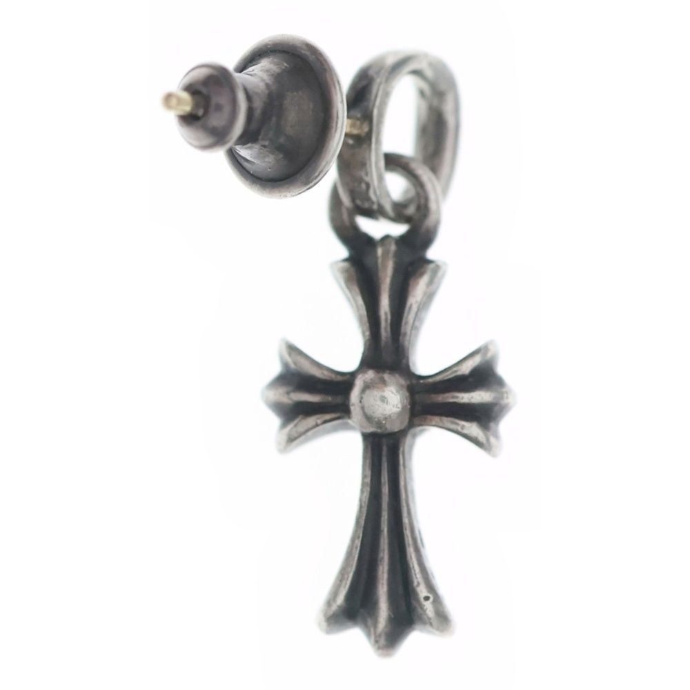 Chrome Hearts Bby Pprchn Baby Fat Cross Drop Earrings Silver — view 2