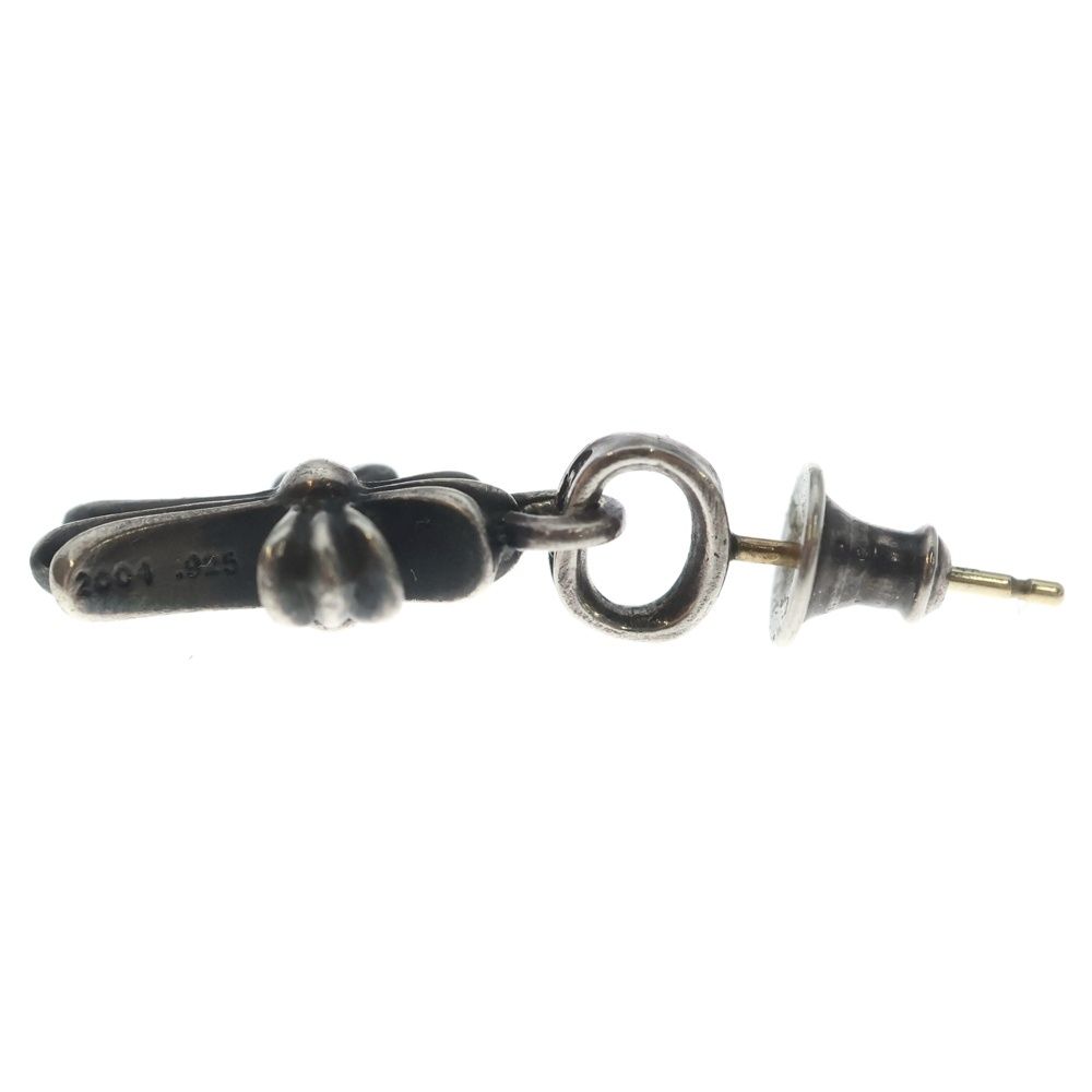 Chrome Hearts Bby Pprchn Baby Fat Cross Drop Earrings Silver — view 3