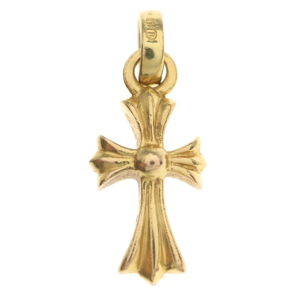 Chrome Hearts 22k Crs Baby Fat Cross Pendant Top Gold — view 2