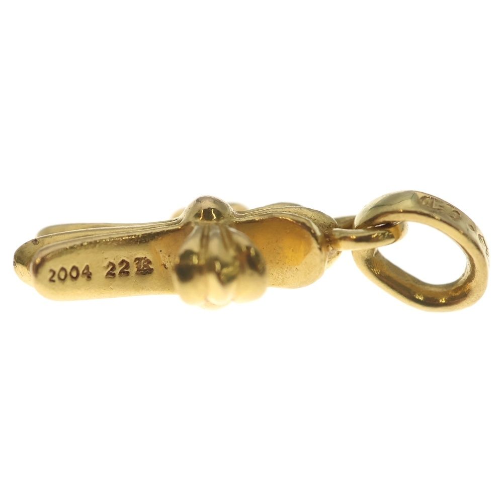 Chrome Hearts 22k Crs Baby Fat Cross Pendant Top Gold — view 3