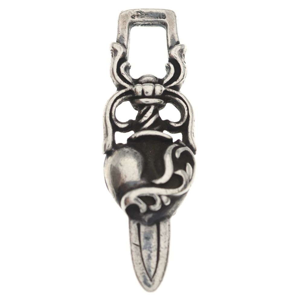Chrome Hearts Dagger Heart Daga Pendant Top Silver — view 2