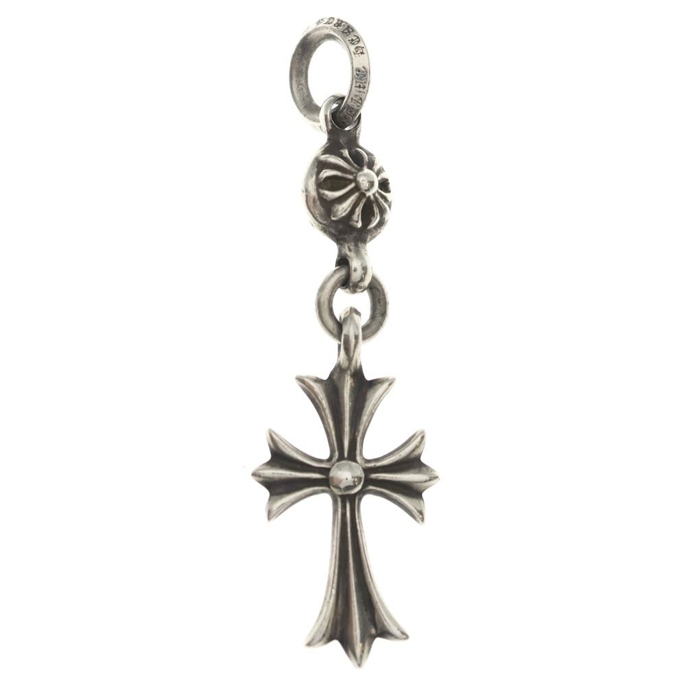 Chrome Hearts Tny CH Crs 1 Ball Tiny CH Cross Charm Pendant Top Silver
