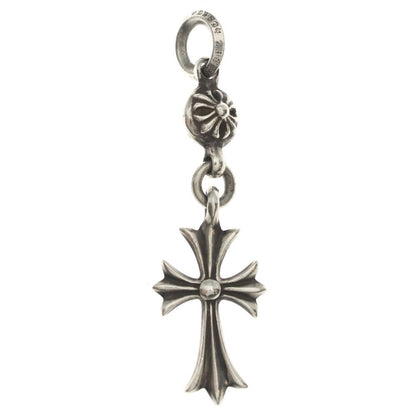 Chrome Hearts Tny CH Crs 1 Ball Tiny CH Cross Charm Pendant Top Silver