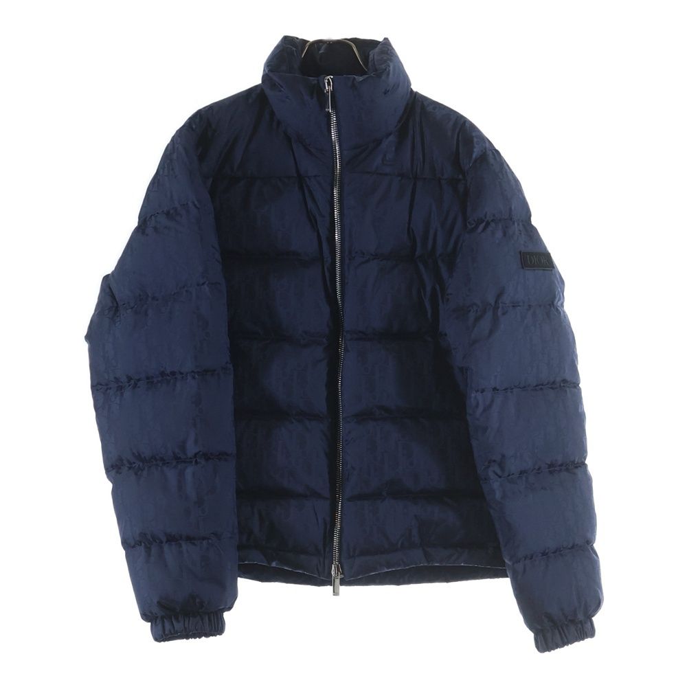 Dior Essentials All Over Pattern Oblique Nylon Down Jacket Puffa Navy