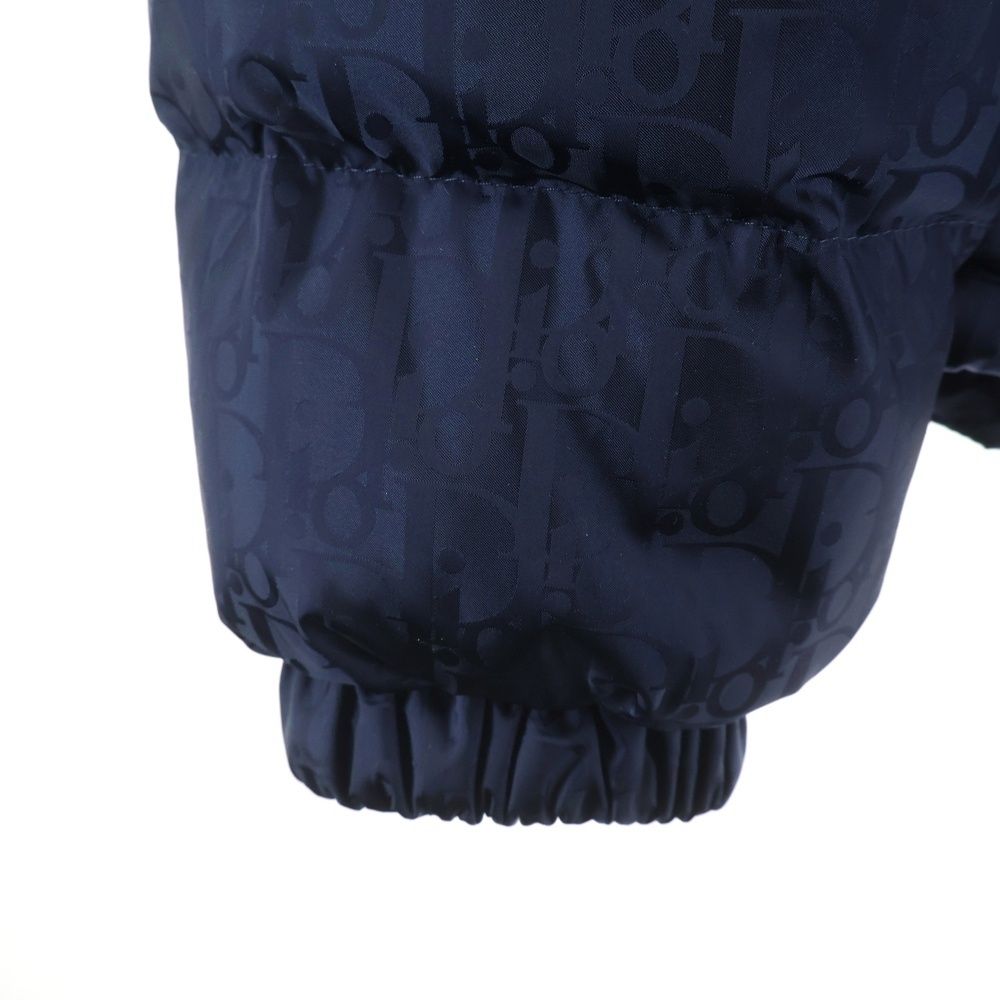 Dior Essentials All Over Pattern Oblique Nylon Down Jacket Puffa Navy — view 4