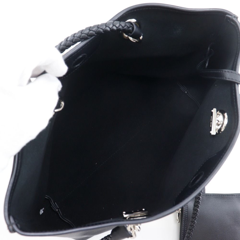 Miu Miu Chain Tote Calf Black — view 6