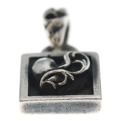Chrome Hearts Framed Heart Charm Pendant Top Silver — view 5