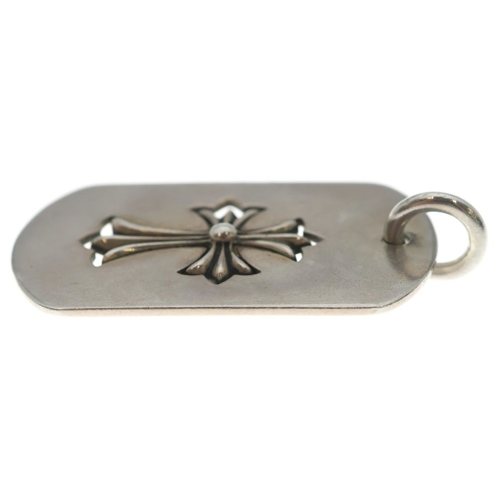 Chrome Hearts D Tag Lrg Tny Crs Cutout Tiny CH Cross Large Dog Tag Necklace Top — view 3