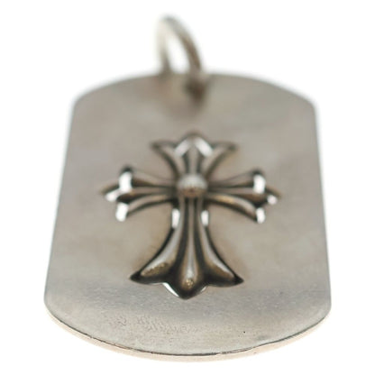 Chrome Hearts D Tag Lrg Tny Crs Cutout Tiny CH Cross Large Dog Tag Necklace Top — view 5
