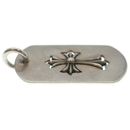 Chrome Hearts D Tag Lrg Tny Crs Cutout Tiny CH Cross Large Dog Tag Necklace Top — view 4