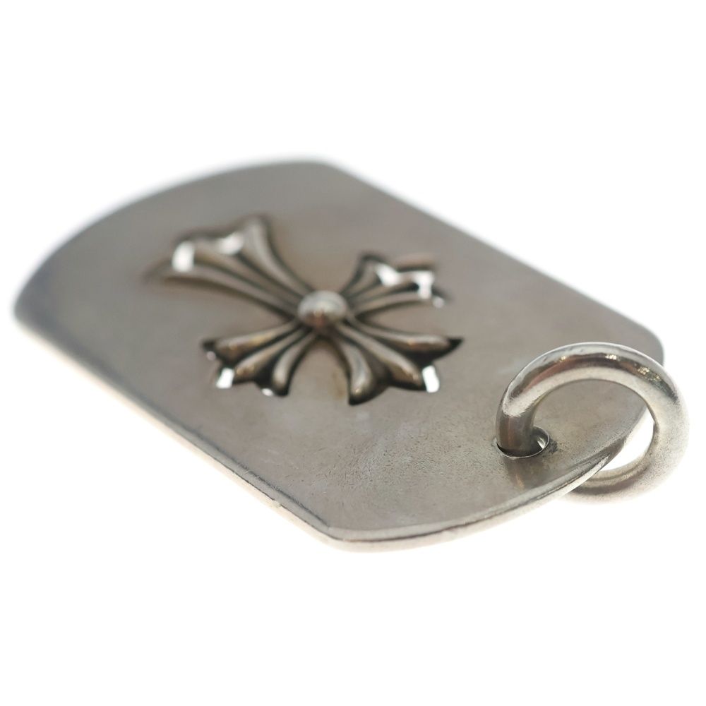 Chrome Hearts D Tag Lrg Tny Crs Cutout Tiny CH Cross Large Dog Tag Necklace Top — view 6