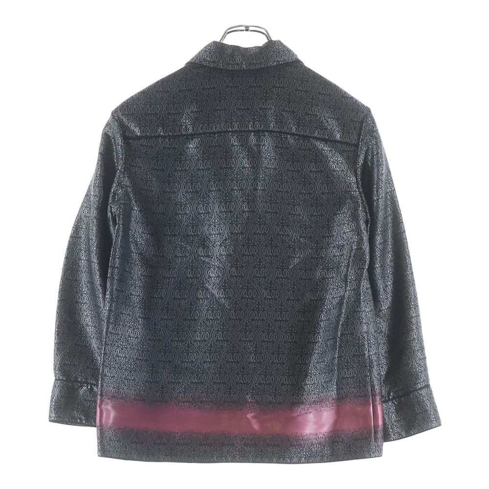 Balenciaga Nicola Era Paisley Long Sleeve Shirt Jacket Black — view 2