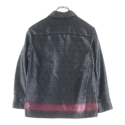Balenciaga Nicola Era Paisley Long Sleeve Shirt Jacket Black — view 2