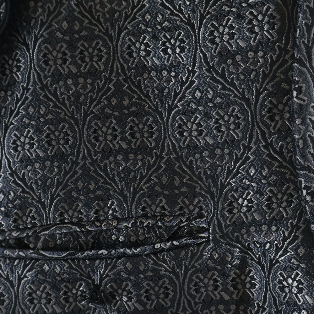 Balenciaga Nicola Era Paisley Long Sleeve Shirt Jacket Black — view 4