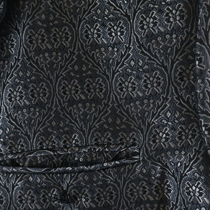 Balenciaga Nicola Era Paisley Long Sleeve Shirt Jacket Black — view 4