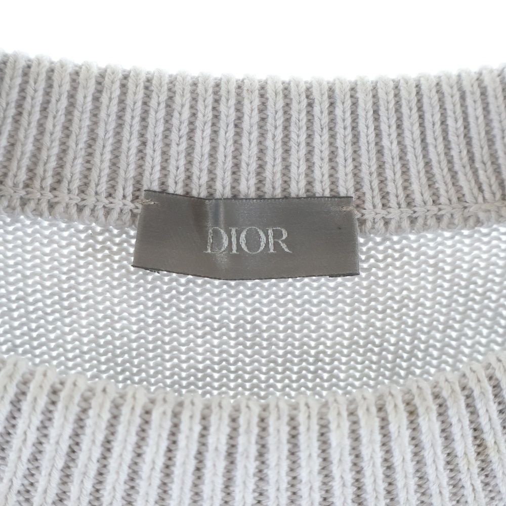 Dior Oblique Homme Cotton Knit Gray Sweater — view 7