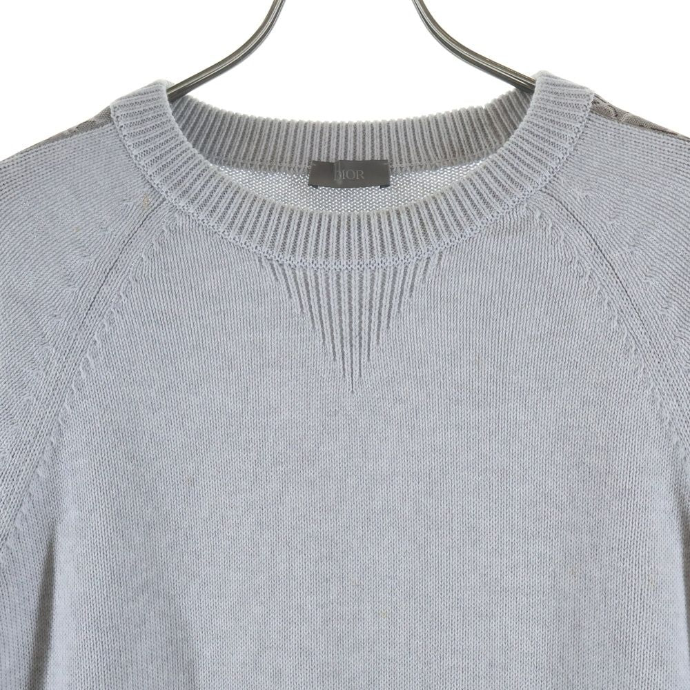 Dior Oblique Homme Cotton Knit Gray Sweater — view 3