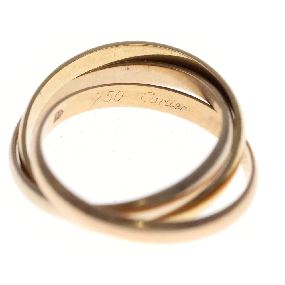 Cartier Trinity Ring 18k Yellow Gold PG WG Pink White — view 5