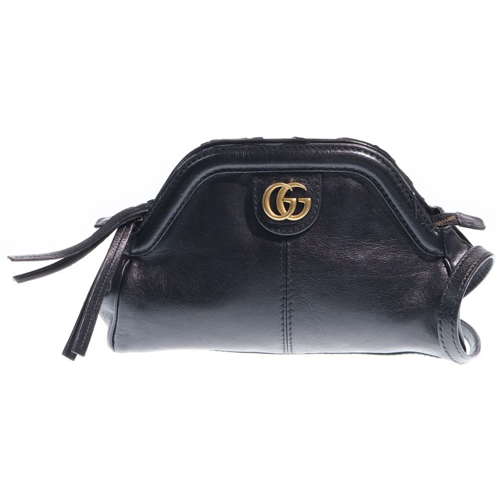 Gucci GG Marmont Liber Small Shoulder Bag Black Leather Gold