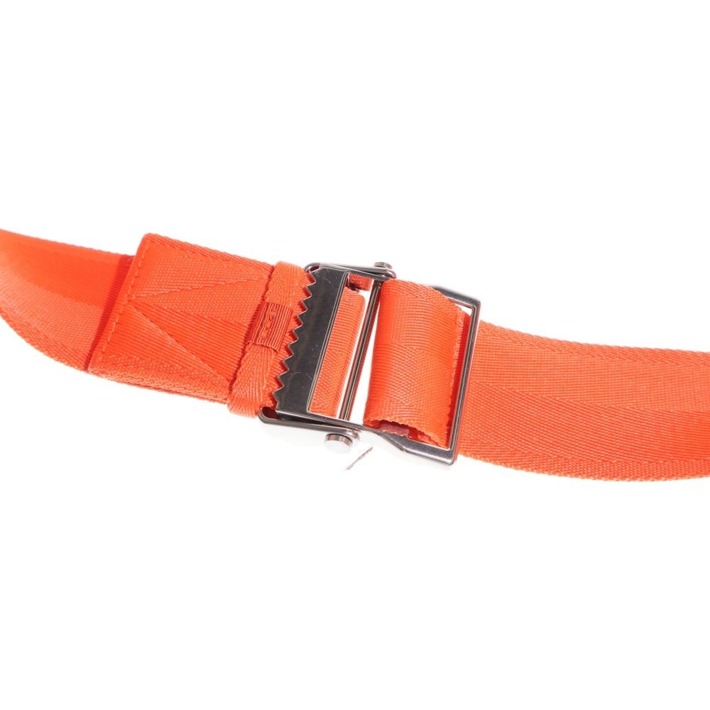 Bottega Veneta Webbing Intrecciato Nylon Canvas Shoulder Bag Orange — view 6