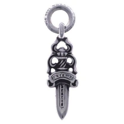 Chrome Hearts 5 Dagger 5 Charm Pendant Top Silver