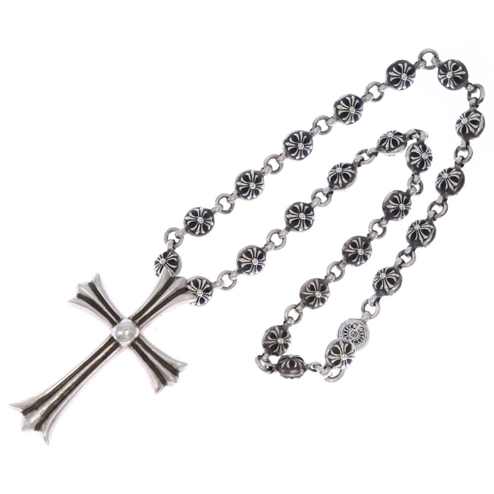 Chrome Hearts 1 Crsbl Chn Lrg CH Crs Cross Ball Chain Large Silver Necklace — view 2
