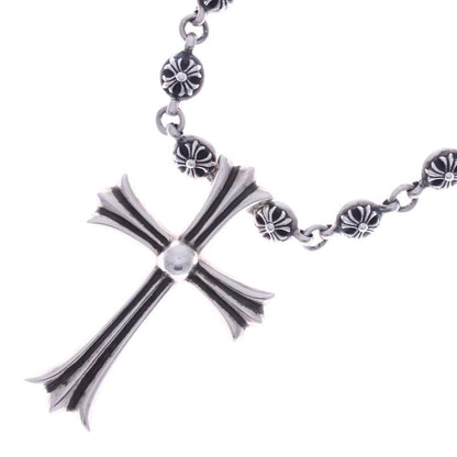 Chrome Hearts 1 Crsbl Chn Lrg CH Crs Cross Ball Chain Large Silver Necklace