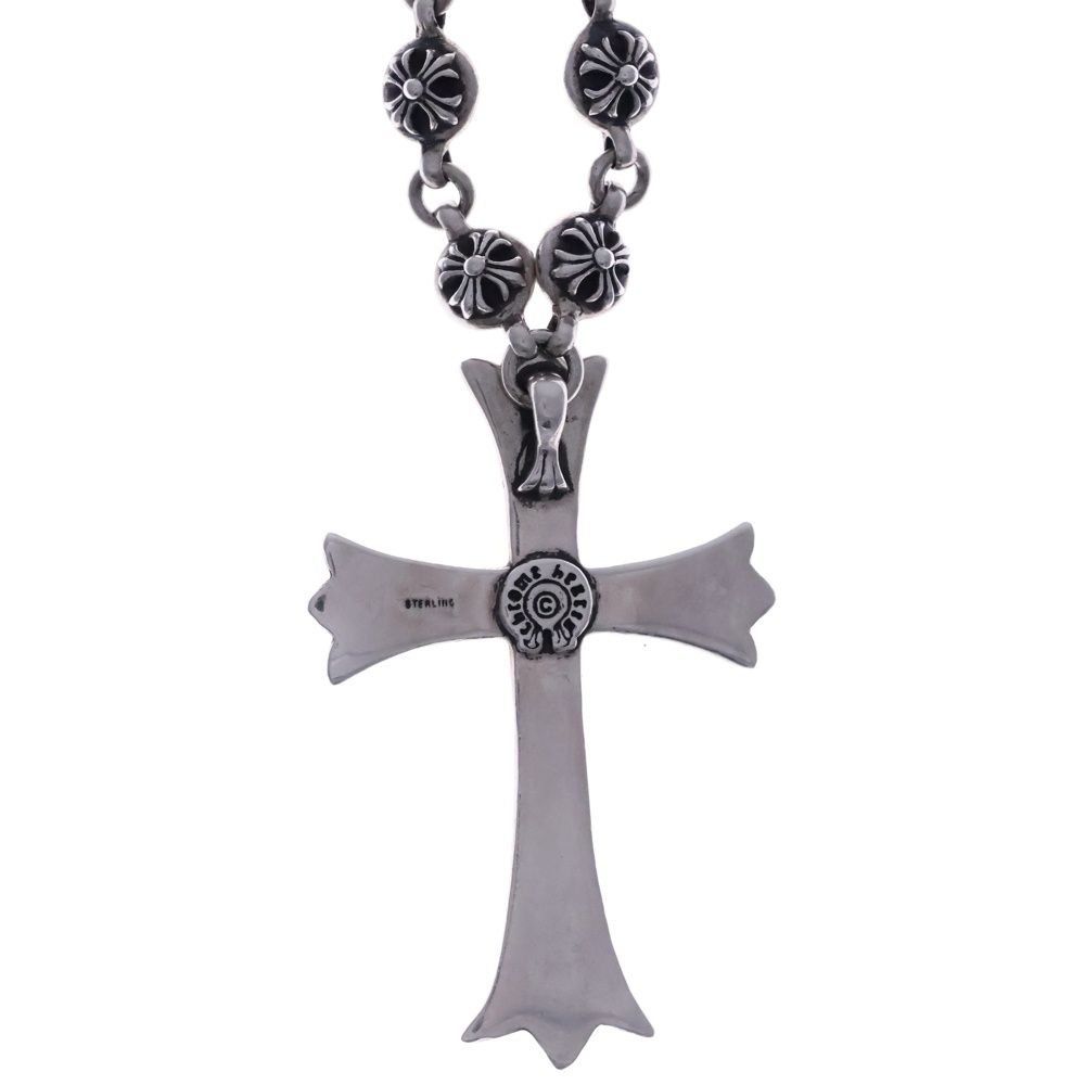 Chrome Hearts 1 Crsbl Chn Lrg CH Crs Cross Ball Chain Large Silver Necklace — view 3