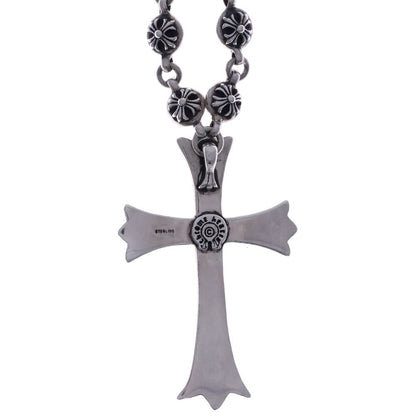 Chrome Hearts 1 Crsbl Chn Lrg CH Crs Cross Ball Chain Large Silver Necklace — view 3