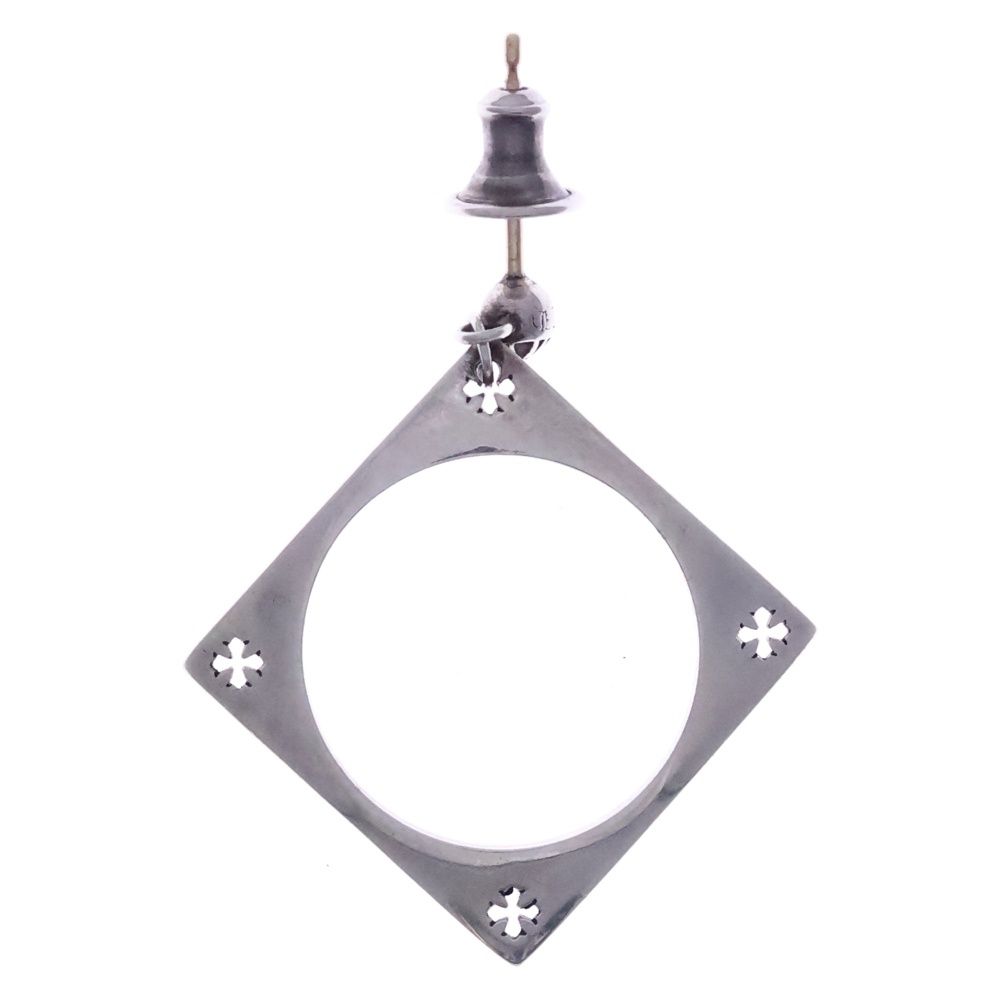 Chrome Hearts KH Square Kate Hudson Earrings Silver